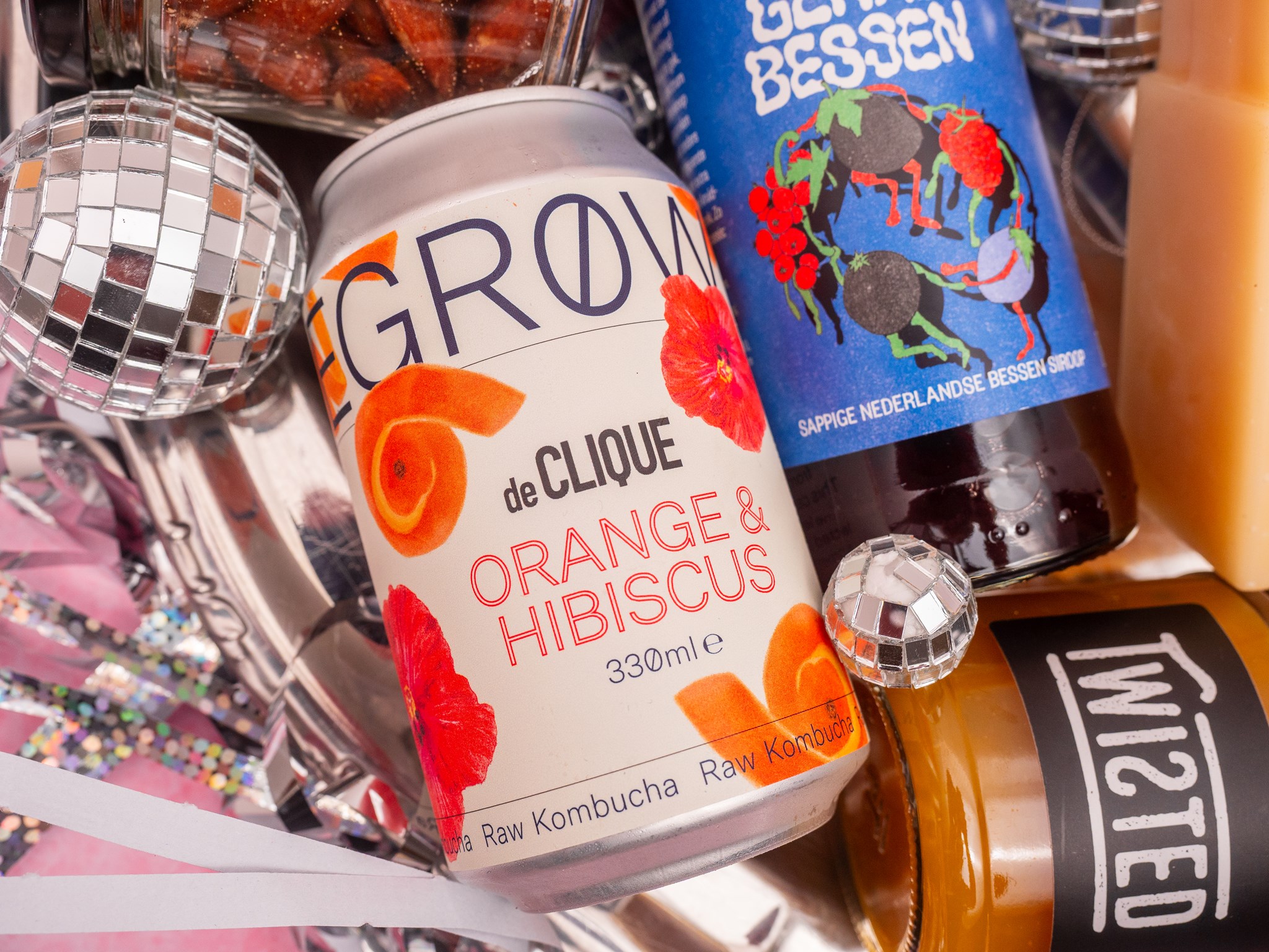 Afbeelding van Kombucha - Orange & Hibiscus | de-grow lab