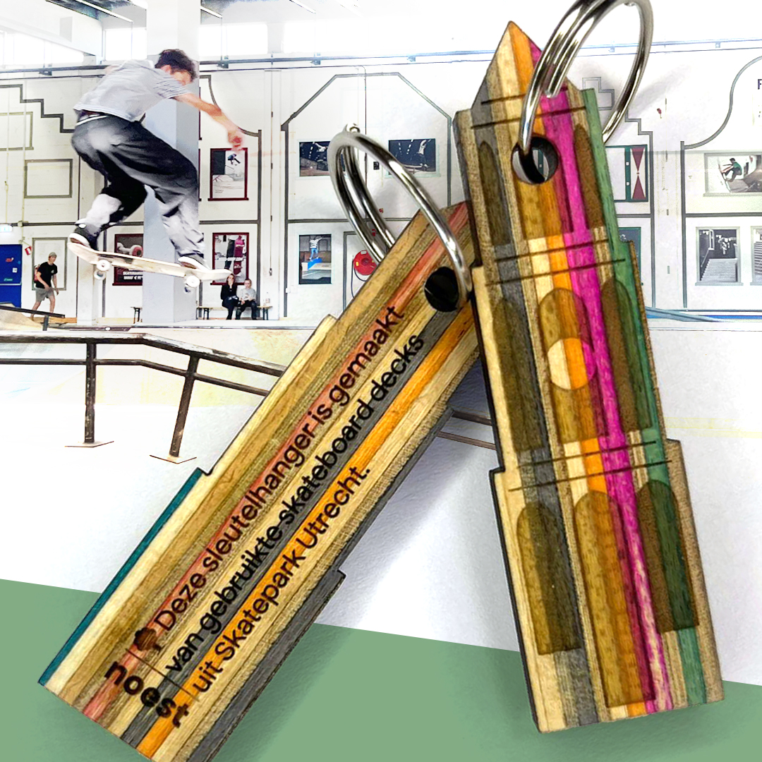 Afbeelding van Sleutelhanger 'Domtoren' - skateboardhout | Noest